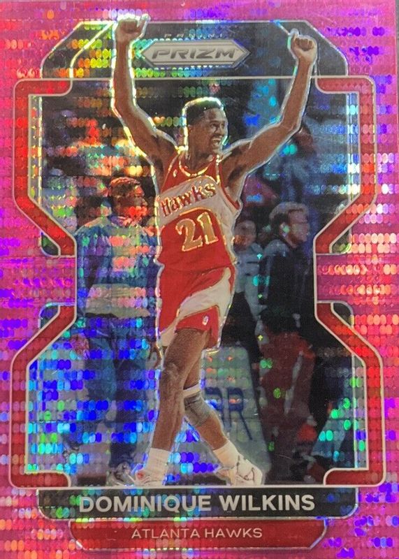 Dominique Wilkins 2021 Prizm #252 Pink Pulsar /42 RAW