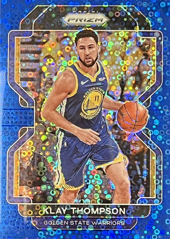 Klay Thompson 2021 Prizm #92 Fast Break Blue /150 RAW