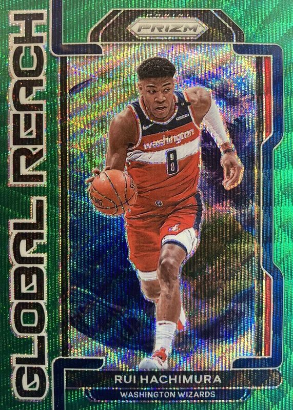 Rui Hachimura 2021 Prizm #6 Global Reach - Green Wave BGS 9.5