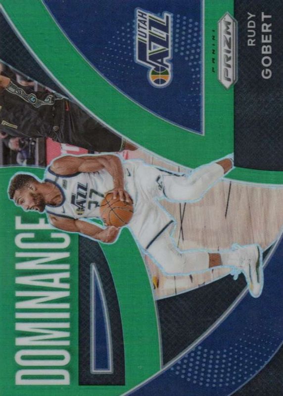 Rudy Gobert 2021 Prizm #23 Dominance - Green PSA 10