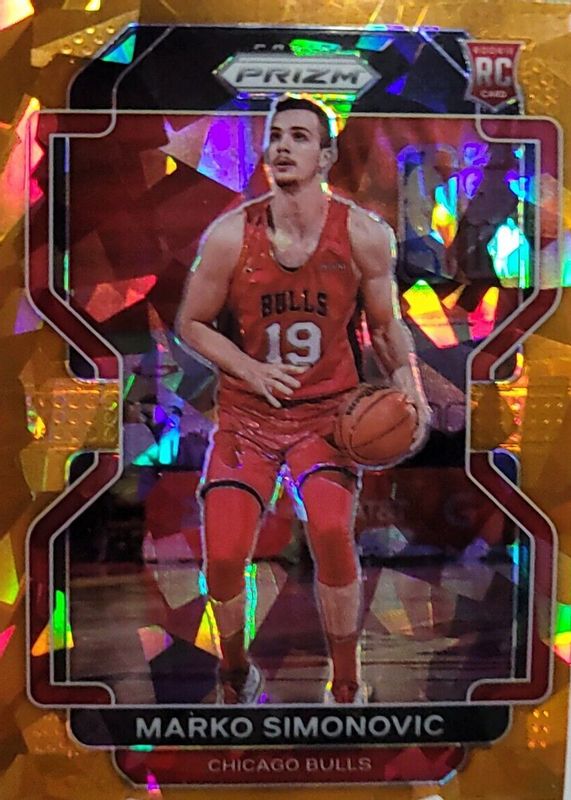 Marko Simonovic 2021 Prizm #166 Orange Ice Rookie RAW