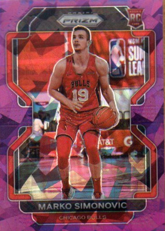 Marko Simonovic 2021 Prizm #166 Purple Ice /149 Rookie RAW