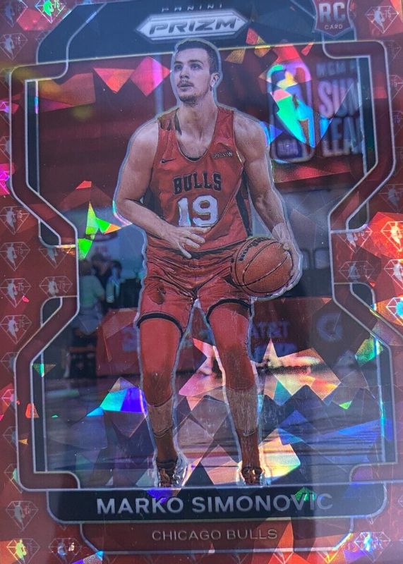 Marko Simonovic 2021 Prizm #166 Fast Break Purple /75 Rookie RAW