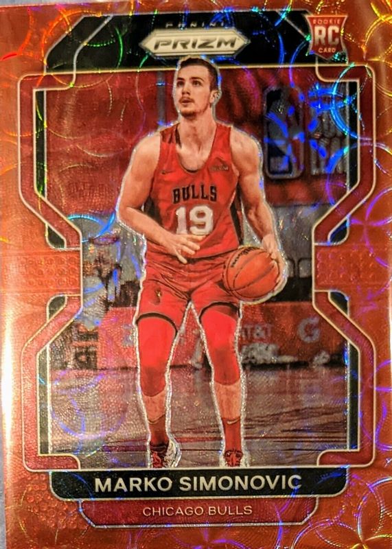 Marko Simonovic 2021 Prizm #166 Choice Red /88 Rookie RAW