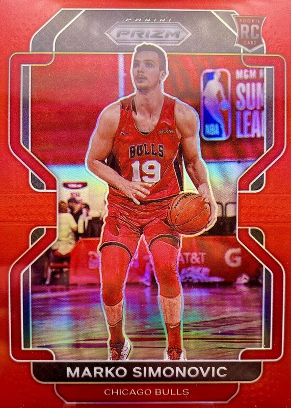 Marko Simonovic 2021 Prizm #166 Red /299 Rookie RAW