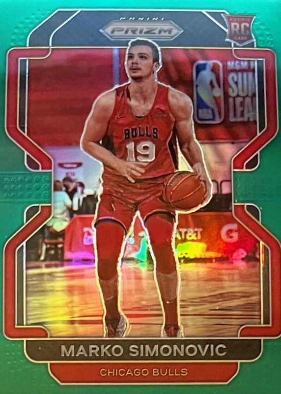 Marko Simonovic 2021 Prizm #166 Green Rookie RAW