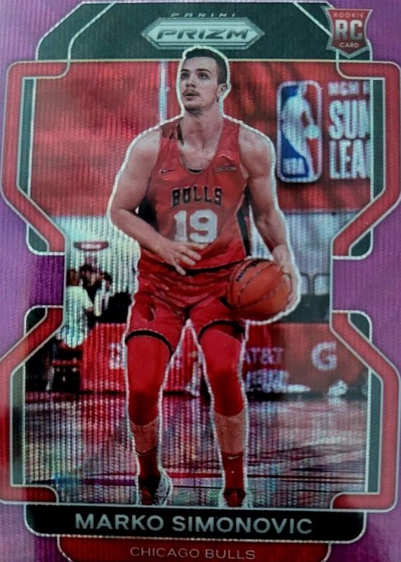 Marko Simonovic 2021 Prizm #166 Purple Wave Rookie RAW