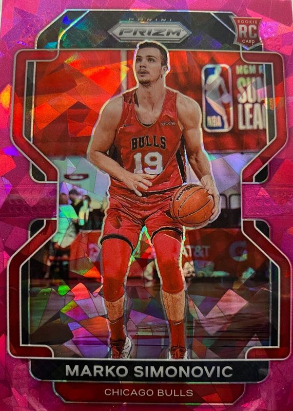 Marko Simonovic 2021 Prizm #166 Pink Ice Rookie RAW