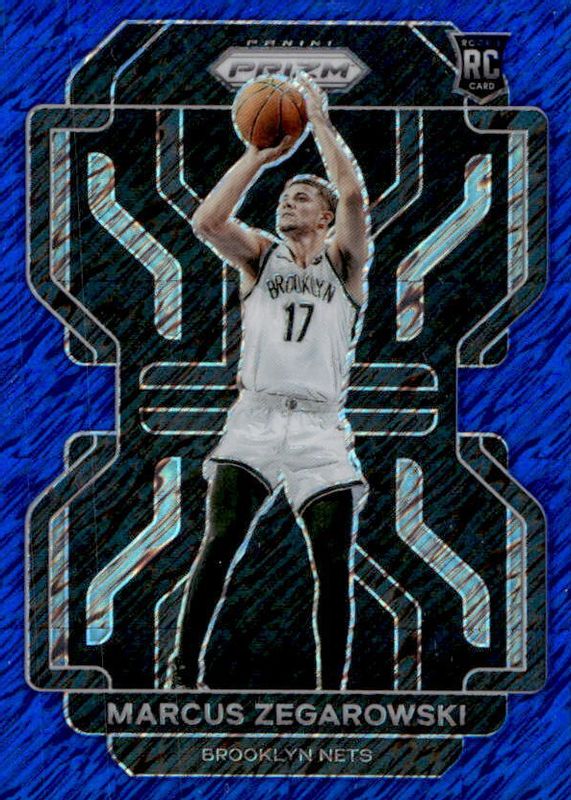 Marcus Zegarowski 2021 Prizm #300 Blue Shimmer /30 Rookie RAW