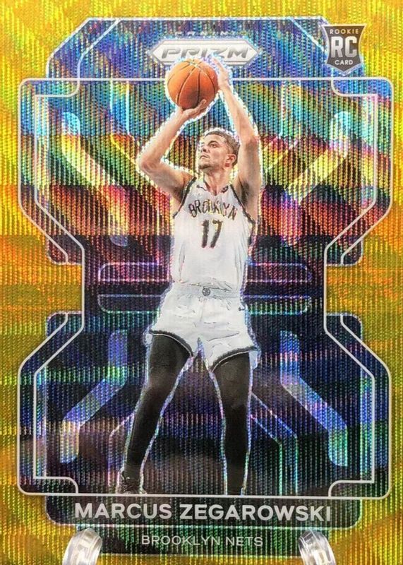 Marcus Zegarowski 2021 Prizm #300 Gold Wave /10 Rookie RAW