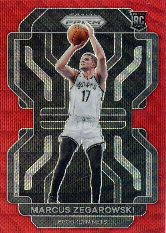 Marcus Zegarowski 2021 Prizm #300 Ruby Wave Rookie RAW