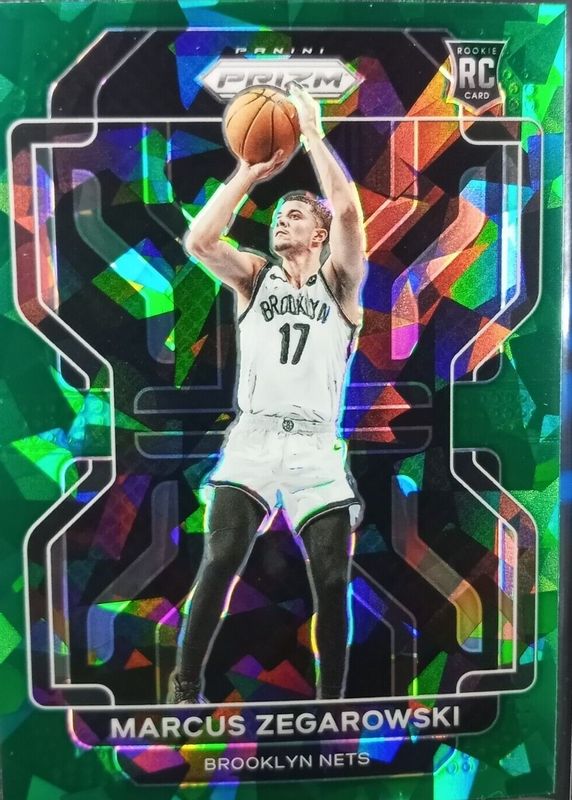 Marcus Zegarowski 2021 Prizm #300 Green Ice Rookie RAW