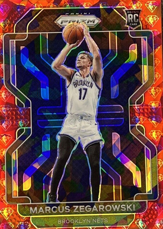 Marcus Zegarowski 2021 Prizm #300 NBA 75th Anniversary Diamond /75 Rookie RAW