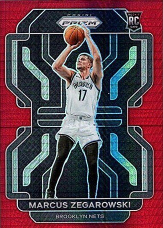 Marcus Zegarowski 2021 Prizm #300 Factory Set Red Hyper Rookie RAW