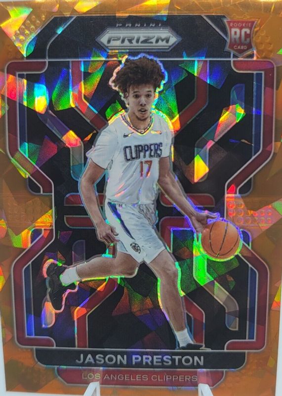 Jason Preston 2021 Prizm #327 Orange Ice Rookie RAW