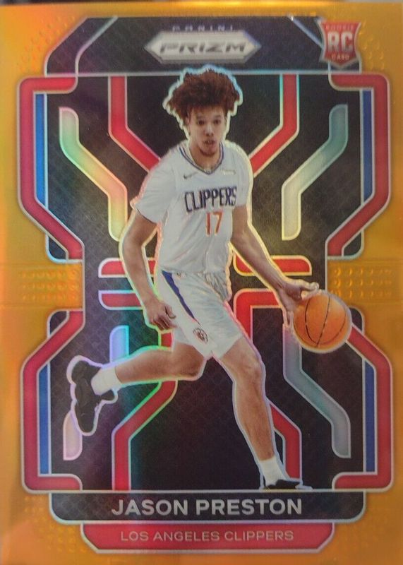 Jason Preston 2021 Prizm #327 Orange /49 Rookie RAW