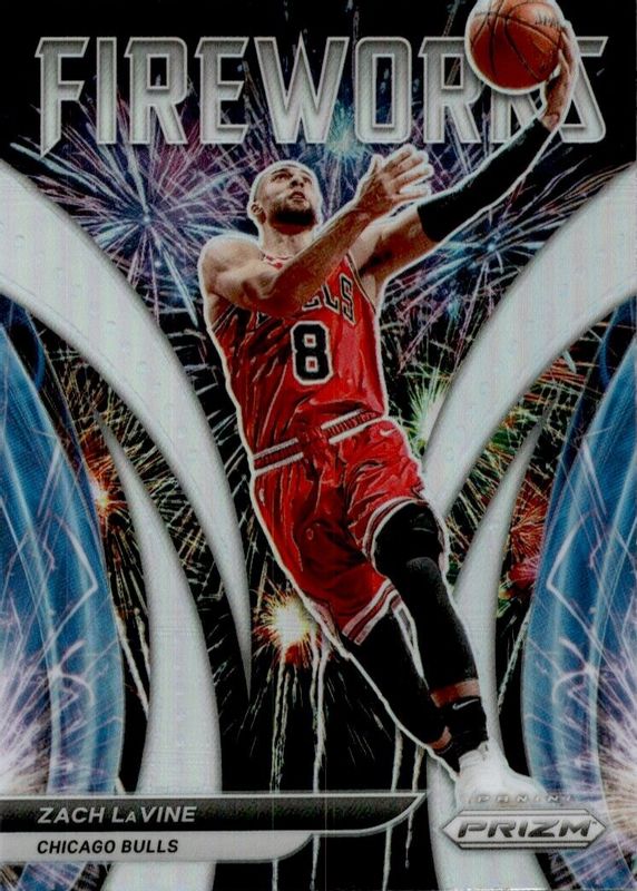 Zach LaVine 2021 Prizm #20 Fireworks - Silver PSA 10