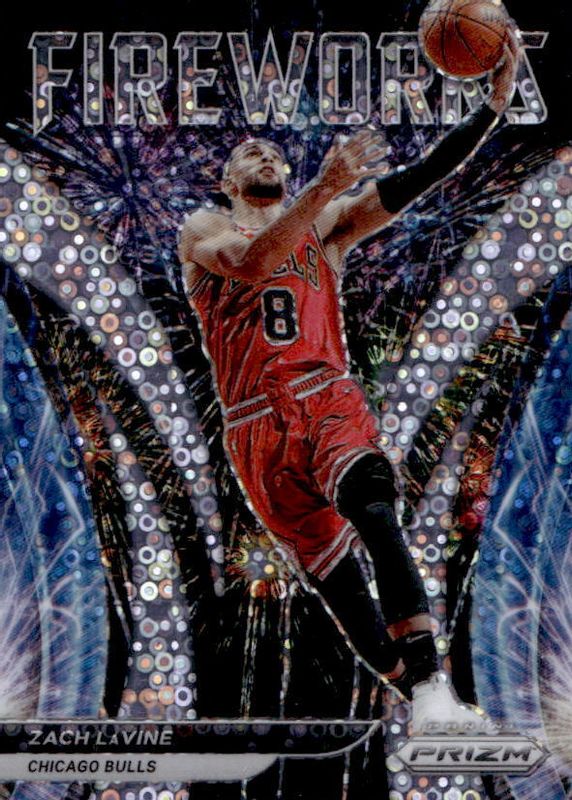 Zach LaVine 2021 Prizm #20 Fireworks - Fast Break PSA 10