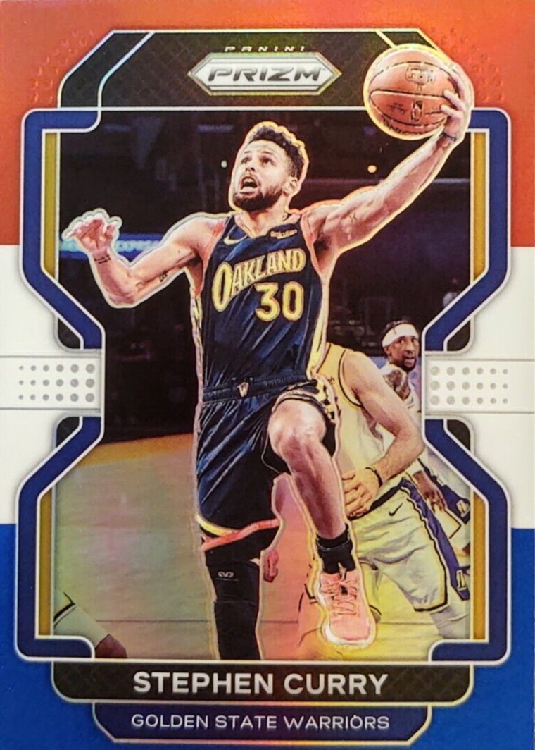 Stephen Curry 2021 Prizm #154 Red White Blue Price Guide 