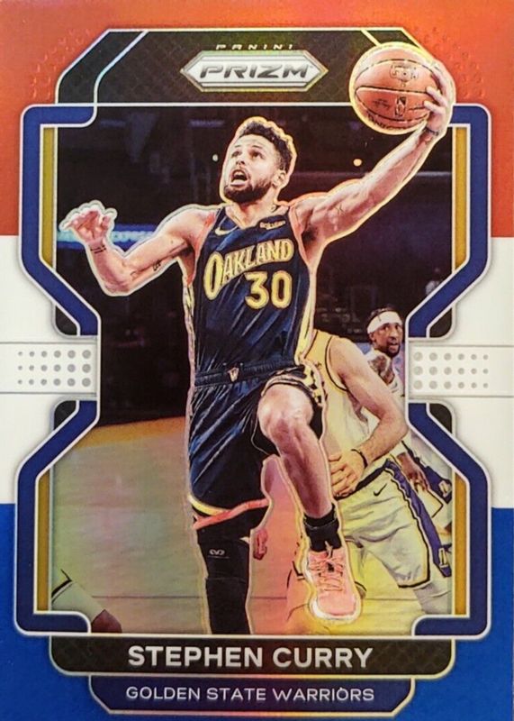 Stephen Curry 2021 Prizm #154 Red White Blue PSA 10