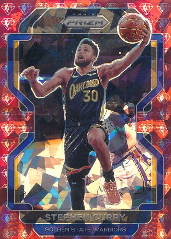 Stephen Curry 2021 Prizm #154 NBA 75th Anniversary Diamond /75 RAW