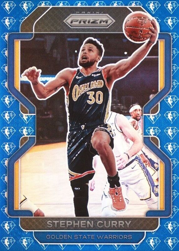 Stephen Curry 2021 Prizm #154 Blue NBA 75th Anniversary PSA 10