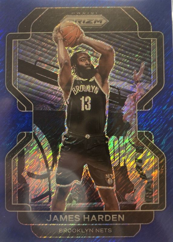 James Harden 2021 Prizm #44 Blue Shimmer /30 RAW