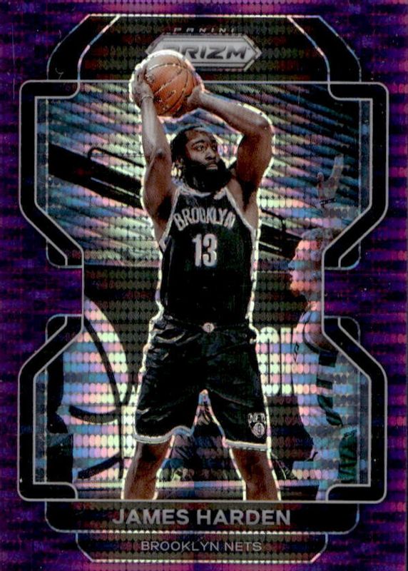 James Harden 2021 Prizm #44 Purple Pulsar /35 RAW