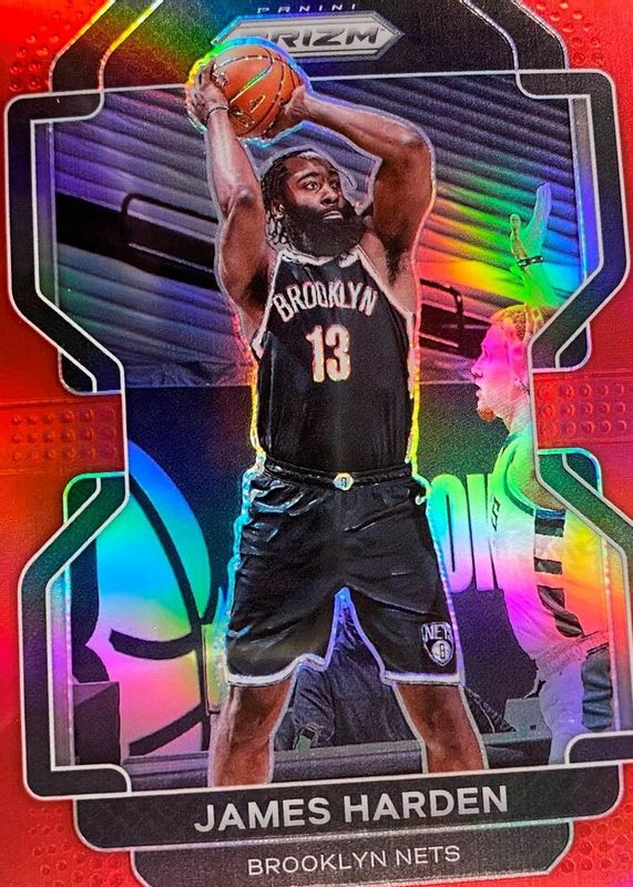 James Harden 2021 Prizm #44 Red /299 RAW