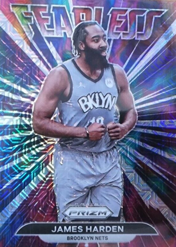 James Harden 2021 Prizm #14 Fearless - Mojo /25 SGC 10