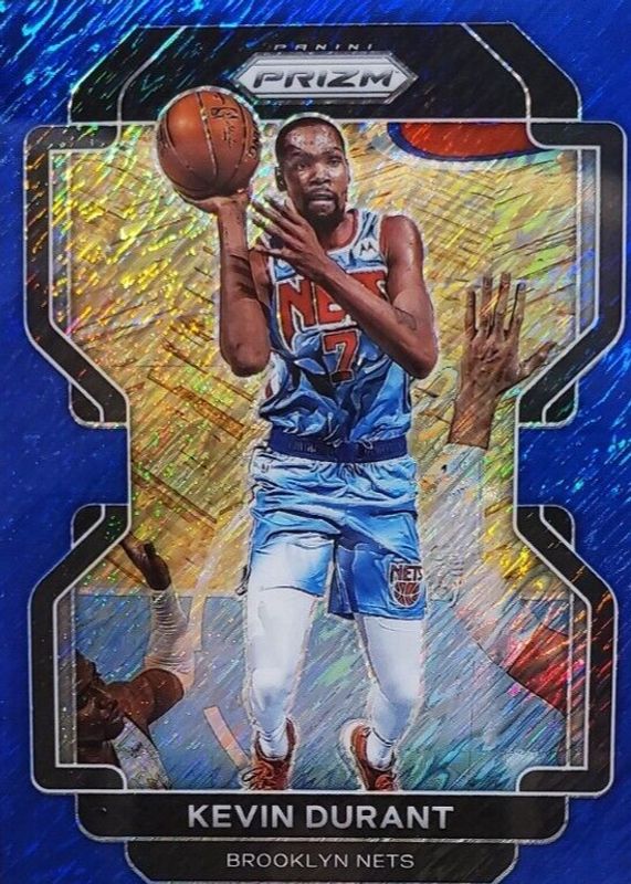Kevin Durant 2021 Prizm #120 Blue Shimmer /30 RAW