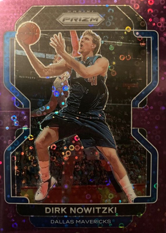 Dirk Nowitzki 2021 Prizm #289 Fast Break Purple /75 RAW