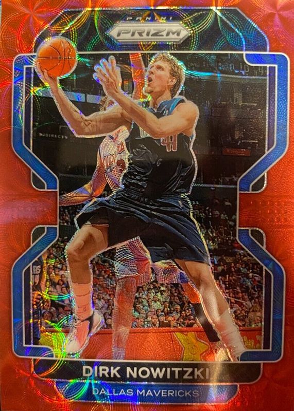 Dirk Nowitzki 2021 Prizm #289 Choice Red /88 RAW