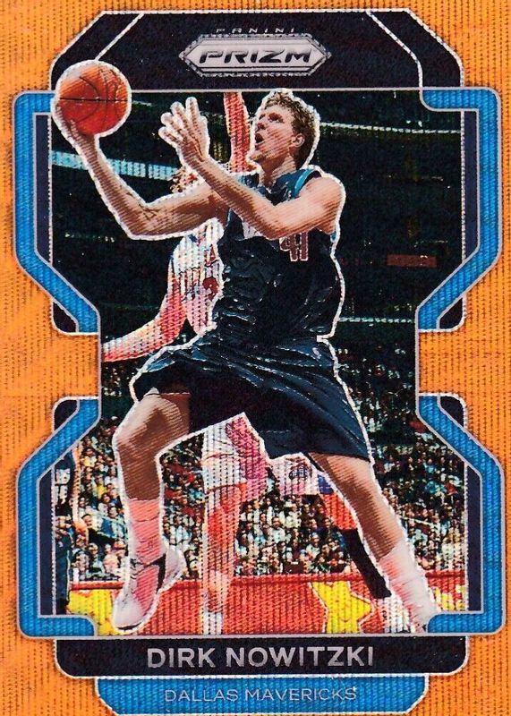 Dirk Nowitzki 2021 Prizm #289 Orange Wave /60 RAW