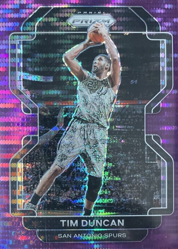 Tim Duncan 2021 Prizm #268 Purple Pulsar /35 RAW