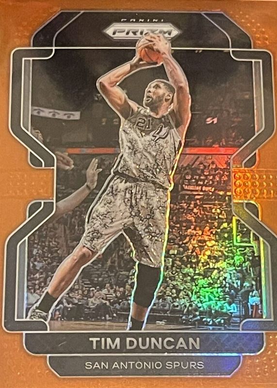 Tim Duncan 2021 Prizm #268 Orange /49 RAW