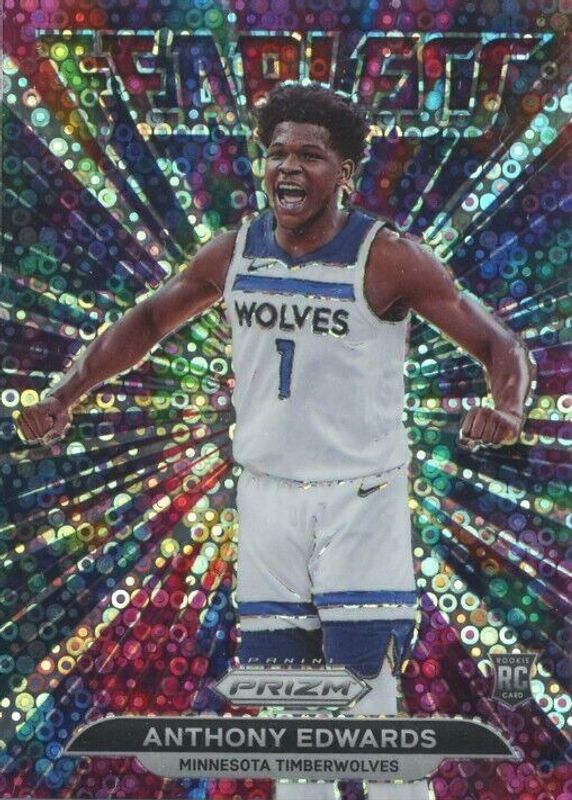 Anthony Edwards 2021 Prizm #15 Fearless - Fast Break RAW