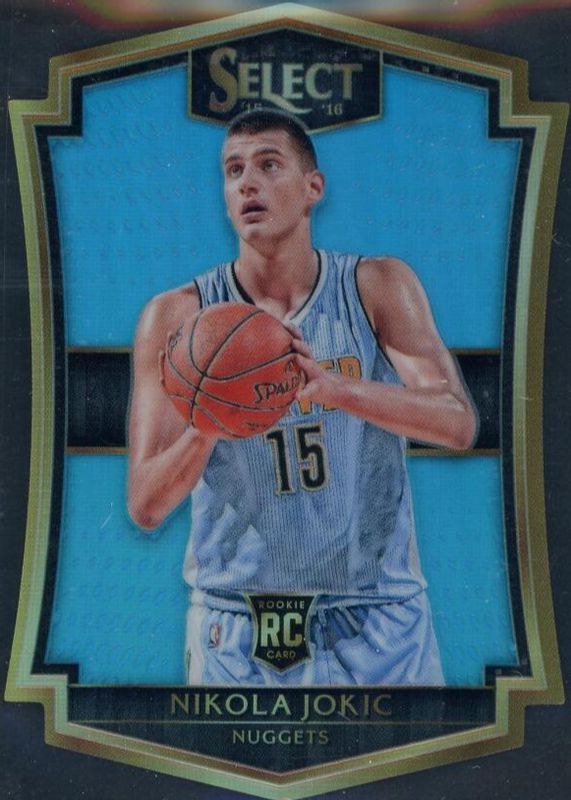 Nikola Jokic 2015 Select #128 Premier Level Light Blue Die-Cut /199 Rookie BGS 10 PRISTINE