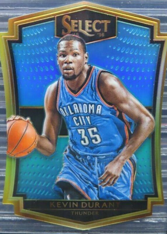 Kevin Durant 2015 Select #156 Premier Level Light Blue Die-Cut /199 SGC 9.5