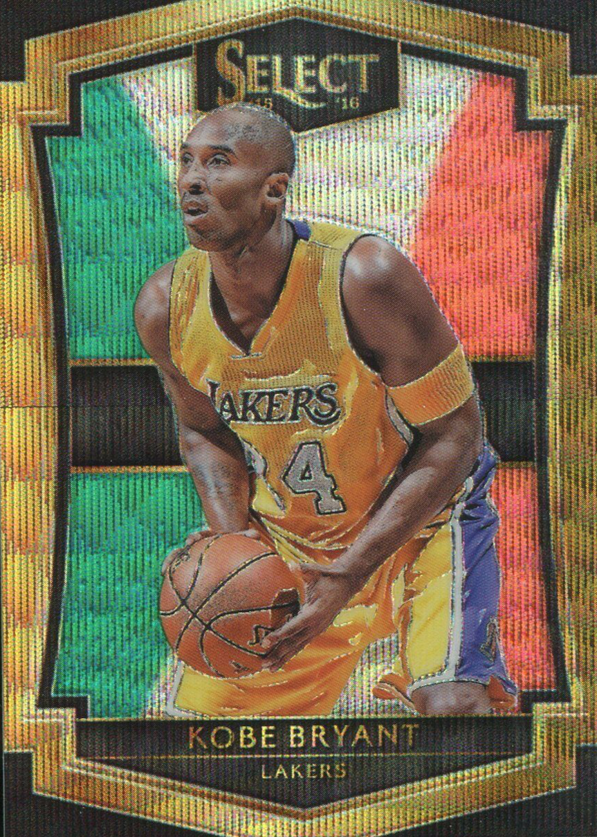 Kobe Bryant 2015 Select #186 Premier Level Tri-Color Price Guide
