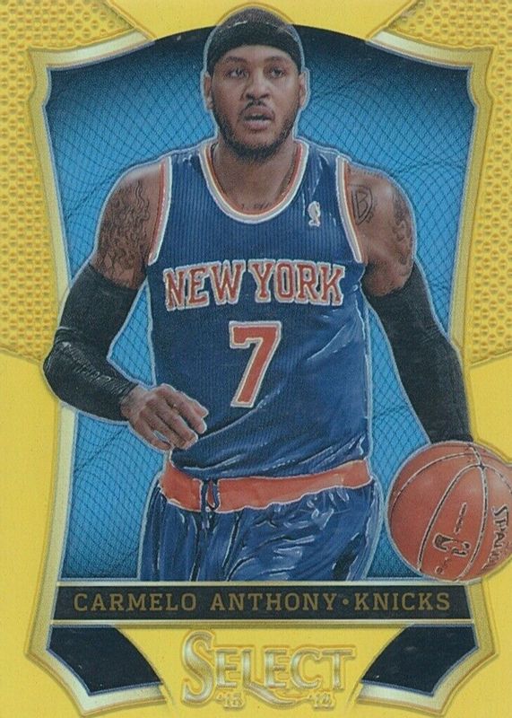 Carmelo Anthony 2013 Select #122 Gold /10 RAW