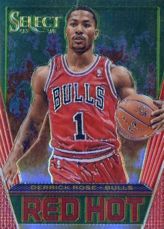 Derrick Rose 2013 Select #26 Red Hot - Green /5 SGC 10