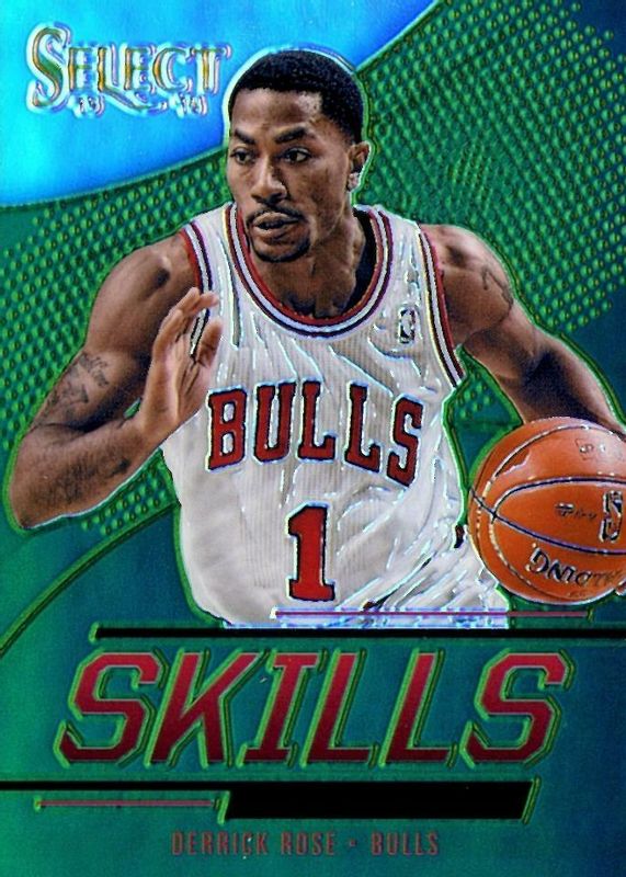 Derrick Rose 2013 Select #19 Skills - Green /5 BGS 9.5