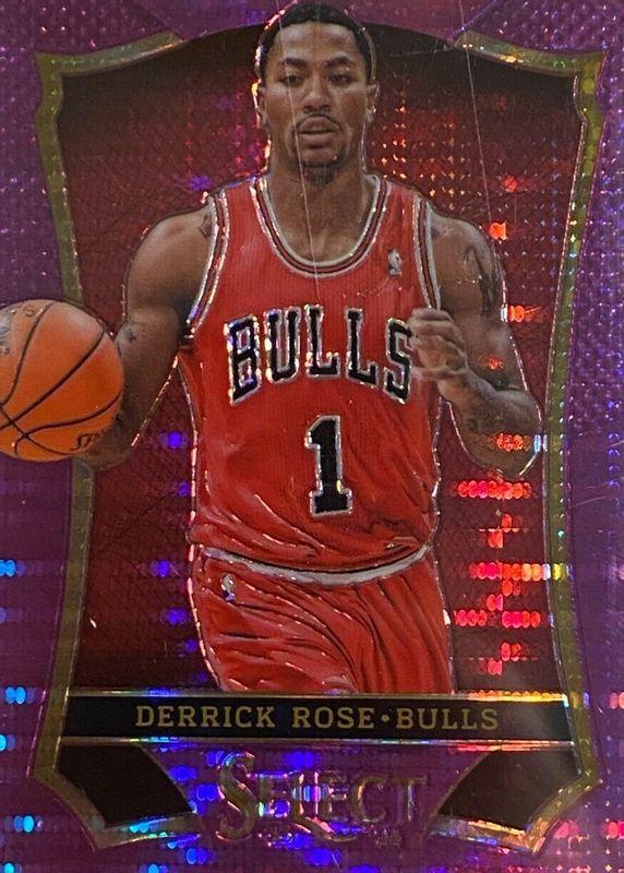 Derrick Rose 2013 Select #132 Purple /99 PSA 10