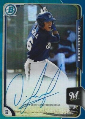 2015 Bowman #BCAP-OA Chrome Prospect Auto - Blue Refractor /150