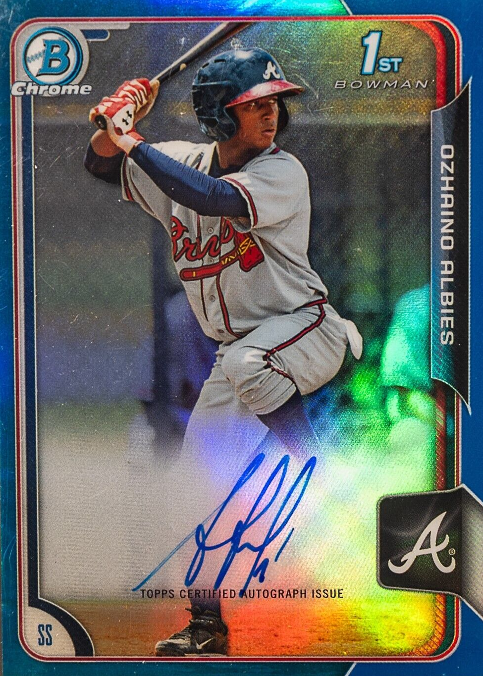 2015 Bowman Chrome Asia Black Ref. Ozzie Albies PSA 10 Gem