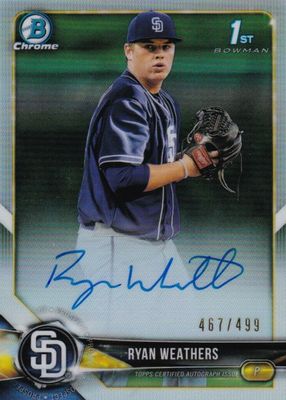 2018 Bowman Draft #CDA-RW Chrome DP Auto - Refractor /499 (1st)