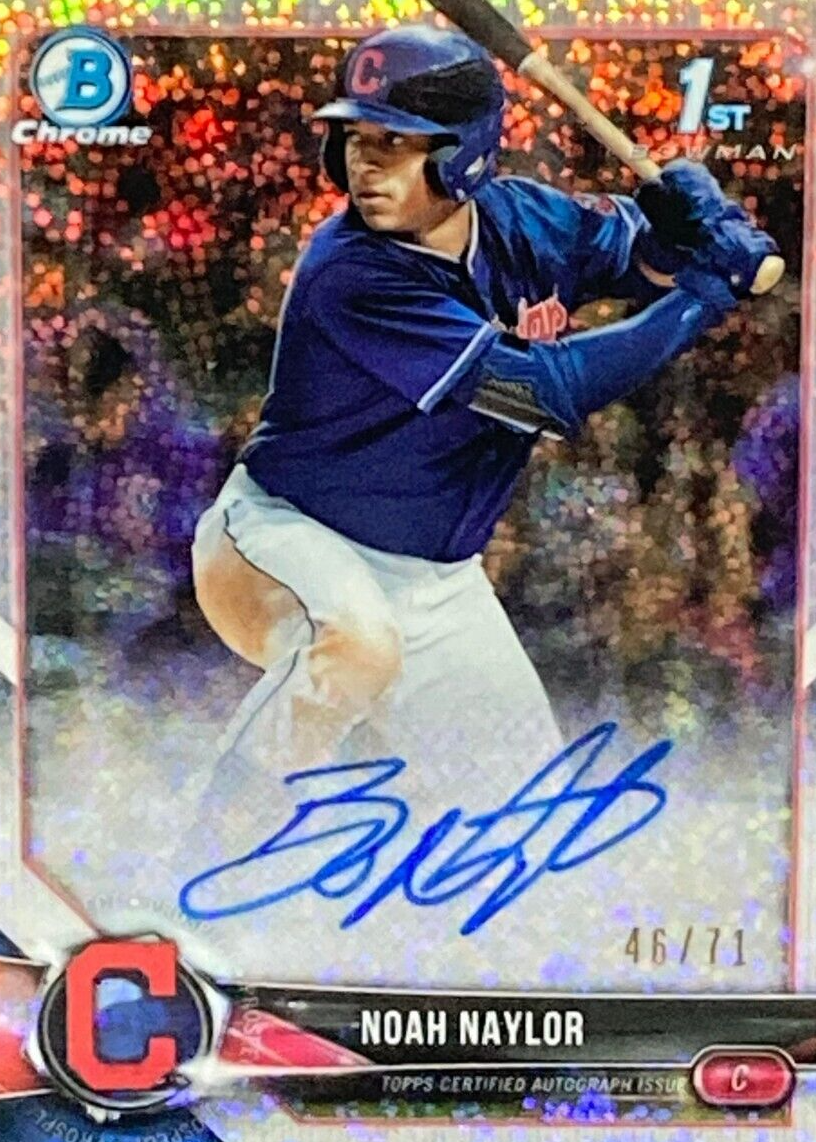 Bo Naylor 2018 Bowman Draft #CDA-NN Chrome DP Auto - Sparkles 