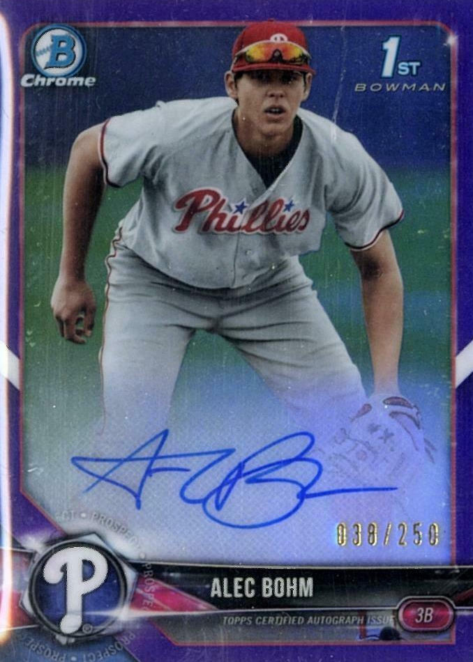 Alec Bohm Baseball Cards Price Guide - Sports Card Investor