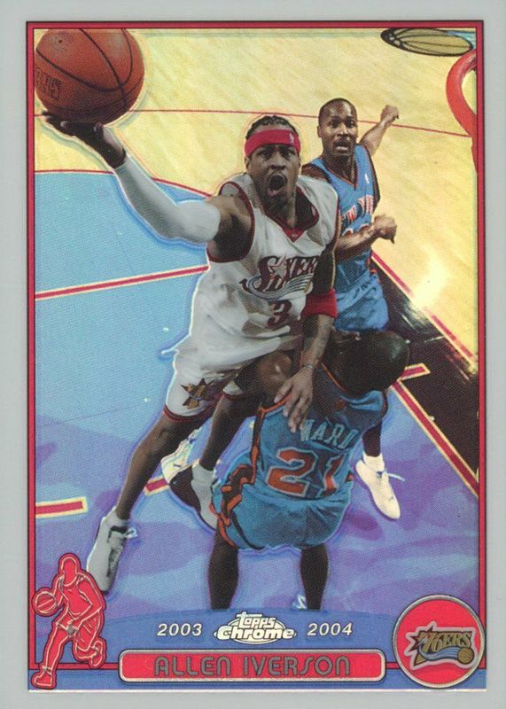 Allen Iverson 2003 Topps Chrome #3 Refractor RAW